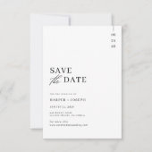 おしゃれな写真付き結婚式の招待前案内(節約タイプ) セーブザデート (正面)