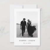 おしゃれな写真付き結婚式の招待前案内（節約タイプ） セーブザデート (裏面)