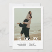 おしゃれな写真付きSave The Date招待状 招待状 (正面)