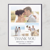 おしゃれな写真入りウェディング感謝カード (正面)