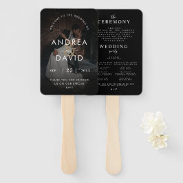 おしゃれな写真入りゴールデンアンパサンド式プログラム ハンドファン