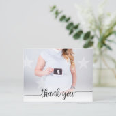 おしゃれな写真入りサンキューポストカード ポストカード (スタンド正面)