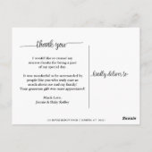 おしゃれな写真入りサンキューポストカード ポストカード (裏面)