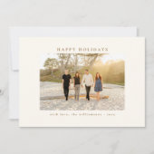 おしゃれな写真 グレイ ボタニカル エレガント シーズンカード (正面)