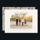 おしゃれな写真 グレイ ボタニカル エレガント シーズンカード<br><div class="desc">美しい写真とグレーのボタニカル デザインがあしらわれたこれらの美しいカードで、友人や家族にハッピーホリデーを願って。</div>