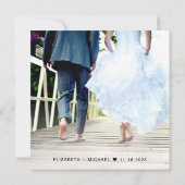 おしゃれな写真　ブッシュピンクの結婚式の披露宴 招待状 (裏面)