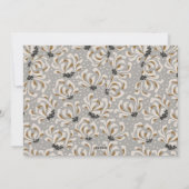 おしゃれな写真 美しいグレイ ボタニカル エレガント シーズンカード (裏面)