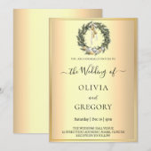 おしゃれな冬のウェディング 招待状 (正面/裏面)