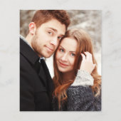 おしゃれな冬のワンダーランドの写真付き結婚式 (裏面)