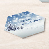 おしゃれな冬の不思議の国 ペーパーコースター (アングル)