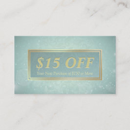 おしゃれな割引クーポン メイクアップ ビューティーサロン 青金 割引カード