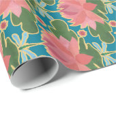 おしゃれな包装紙: 水蓮とトンボ ラッピングペーパー (ロールコーナー)