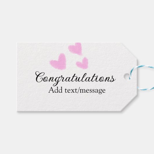 おしゃれな卒業おめでとう水彩画 ギフトタグ (正面(横))