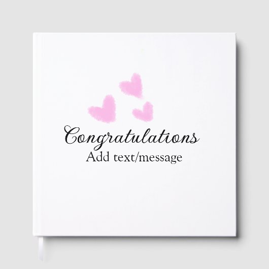 おしゃれな卒業おめでとう水彩画 ゲストブック (正面)