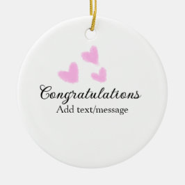 おしゃれな卒業おめでとう水彩画 セラミックオーナメント