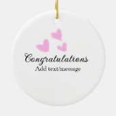 おしゃれな卒業おめでとう水彩画 セラミックオーナメント (裏面)