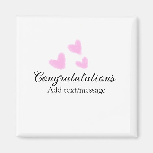 おしゃれな卒業おめでとう水彩画 マグネット (正面)