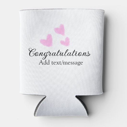 おしゃれな卒業おめでとう水彩画 缶クーラー (正面)