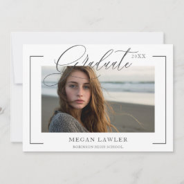 おしゃれな卒業パーティー招待状 フォトカード 招待状