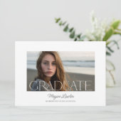 おしゃれな卒業パーティー招待状 フォトカード 招待状 (スタンド正面)