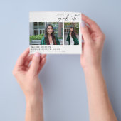 おしゃれな卒業パーティー5枚の写真入りカード 予算に優しい チラシ (手)