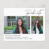 おしゃれな卒業パーティー5枚の写真入りカード 予算に優しい チラシ (正面)