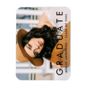 おしゃれな卒業写真のお知らせ マグネット (縦)