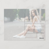 おしゃれな卒業写真の感謝メッセージスクリプトオーバーレイ ポストカード (裏面)