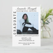 おしゃれな卒業写真パーティー 招待状 (スタンド正面)