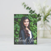 おしゃれな卒業写真 卒業 簡単 サンクス ポストカード (スタンド正面)