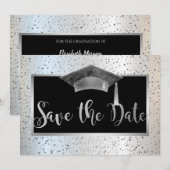 おしゃれな卒業帽, コンフェッティ 保存日 セーブザデート (正面/裏面)