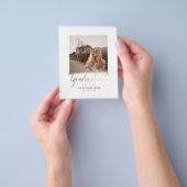 おしゃれな卒業式写真招待状 モダンエレガント チラシ (手)