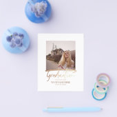 おしゃれな卒業式写真招待状 モダンエレガント チラシ (シングル)