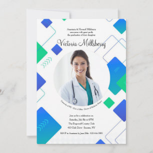 おしゃれな卒業式写真招待状 招待状