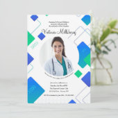 おしゃれな卒業式写真招待状 招待状 (スタンド正面)