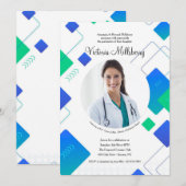 おしゃれな卒業式写真招待状 招待状 (正面/裏面)