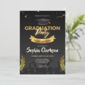 おしゃれな卒業式招待状 招待状 (スタンド正面)