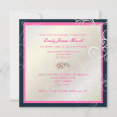 おしゃれな卒業式 2010/帽子/渦巻き 招待状 (裏面)