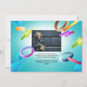 おしゃれな卒業発表をパーソナライズ 招待状 (裏面)