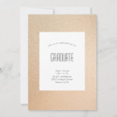 おしゃれな卒業発表 ゴールドフレーム オープンハウス 招待状 (裏面)