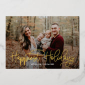 おしゃれな卒業祝いカード　ホリデーシーズン 箔シーズンカード (正面)