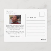 おしゃれな卒業記念誌の写真 卒業のお礼 ポストカード (裏面)