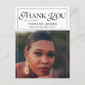 おしゃれな卒業記念誌の写真 卒業のお礼 ポストカード (正面)