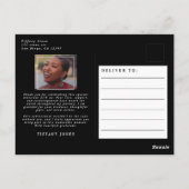 おしゃれな卒業記念誌の写真 卒業感謝 ポストカード (裏面)