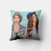 おしゃれな友達 ベストフレンド 現代のカリグラフィー スクリプト クッション (裏面)