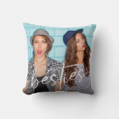 おしゃれな友達 ベストフレンド 現代のカリグラフィー スクリプト クッション (正面)
