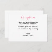 おしゃれな受付カード エンクロージャーカード (正面/裏面)