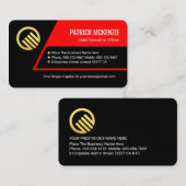 おしゃれな台形レイヤーズ ビジネスオーナー 名刺 (正面/裏面)