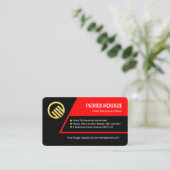 おしゃれな台形レイヤーズ ビジネスオーナー 名刺 (スタンド正面)