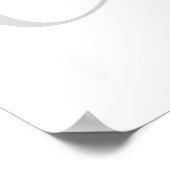 おしゃれな名前のモノグラムイニシャル文字のカリグラフィー ポスター (角)